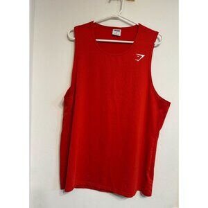 Gymshark Mens Tank Top Red Size XL.